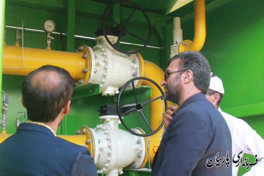 بازدید میدانی رئیس ستاد مدیریت بحران شهرستان پارسیان از ایستگاه CGS وTBSتقلیل فشار گاز شهرستان