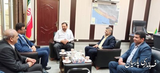 دیدار مدیرعامل بانک ملی استان با مهندس فرهنگ سالمى فرماندار شهرستان پارسيان